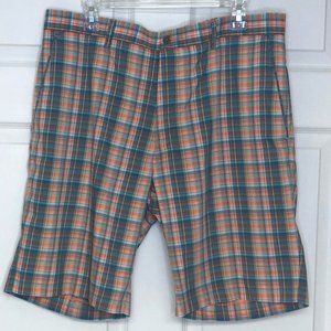 Men's Louis Raphael Plaid Golf Shorts  36